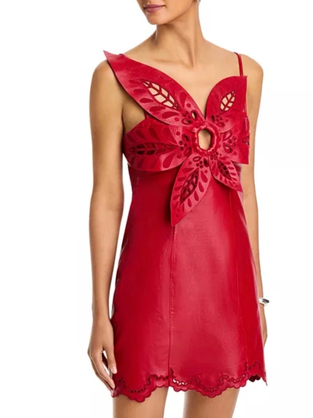 FARM Rio
3D Richilieu Flower Leather Mini Dress